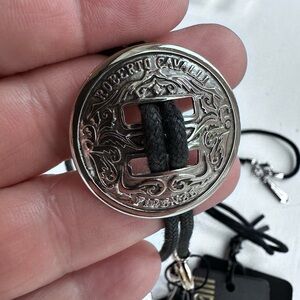 🆕 Roberto Cavalli Long Necklace Silver & Gold color